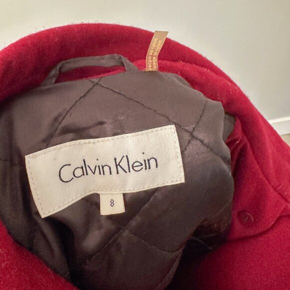 Calvin Klein Wool Double Breasted Pea Coat - Picture 3 of 12